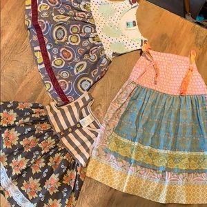 3 Matilda Jane dresses/tunics. All size 6 girls.